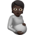 🫄🏿 pregnant person: dark skin tone display on Apple